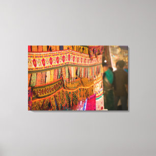 Lienzo INDIA, Goa, Baga: Mercado vespertino del sábado (N