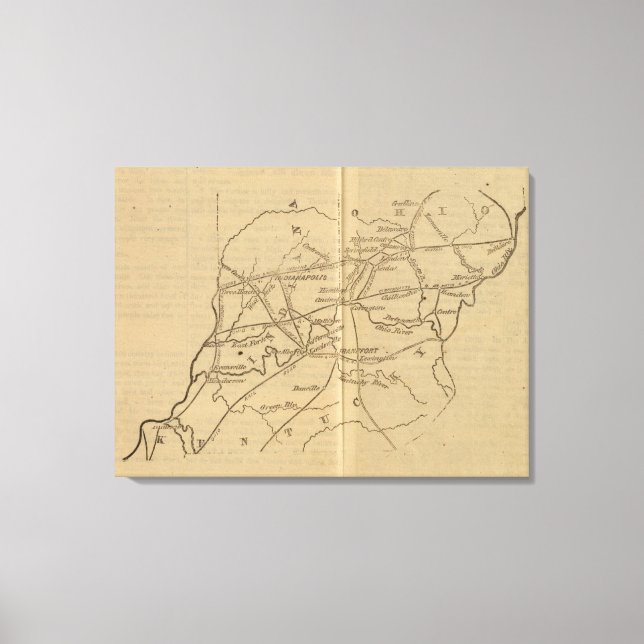 Lienzo Indiana, Ohio, Kentucky (Anverso)