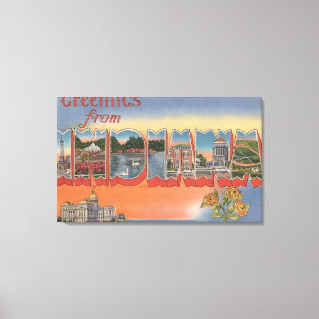 Lienzo IndianaEscenas de letras grandesIndiana (Anverso)