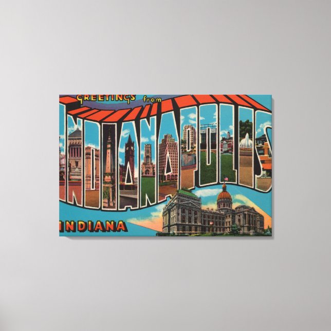 Lienzo Indianapolis, Indiana (Edificio de la Capital) (Anverso)