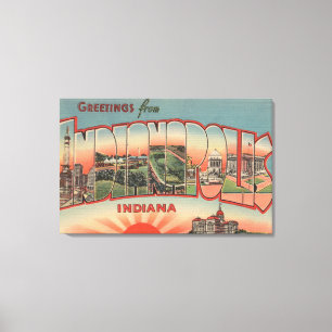 Lienzo Indianapolis, Indiana - escenas grandes 2 de la