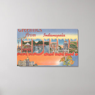 Lienzo Indianapolis, Indiana - escenas grandes de la
