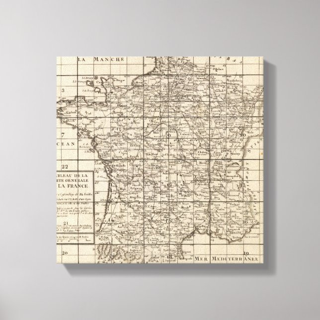 Lienzo Índice de Francia (Anverso)