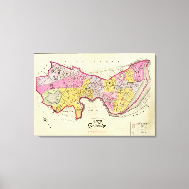 Lienzo Índice del Atlas de Cambridge (Anverso)