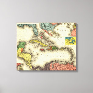 Lienzo Indies del oeste de IndiesPanoramic MapWest