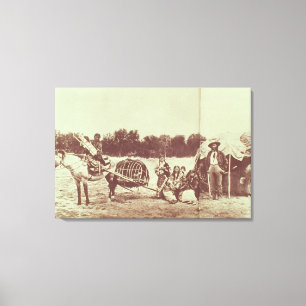 Lienzo Indios de Cheyenne en el movimiento, 1878 (foto de