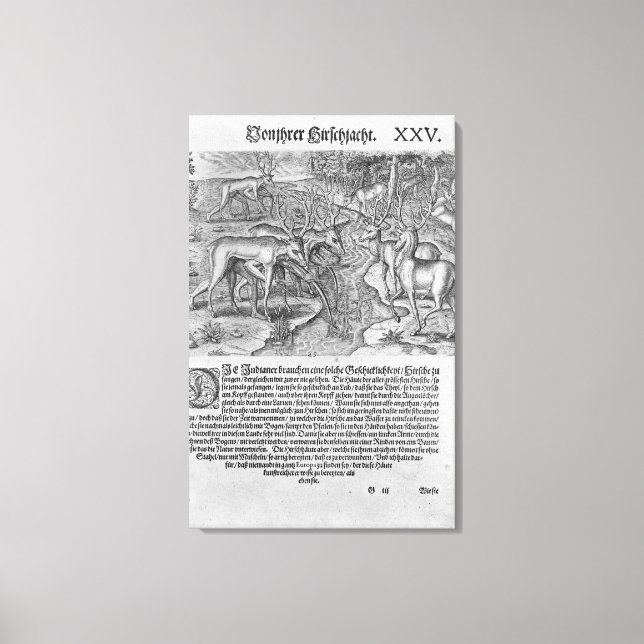 Lienzo Indios de Florida cazando ciervos (Anverso)