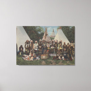 Lienzo Indios del noroeste en un prisionero de guerra wow