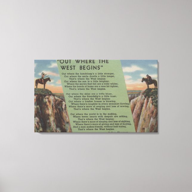 Lienzo Indios del Noroeste: "Fuera donde empieza Occident (Anverso)