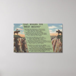 Lienzo Indios del noroeste "hacia fuera donde el oeste