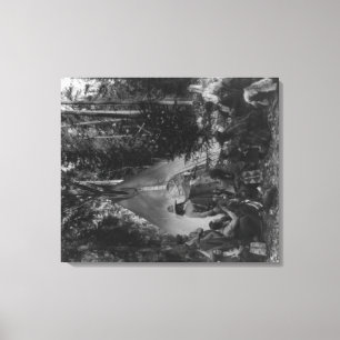 Lienzo Indios fanáticos en reunión de pre-Navidades