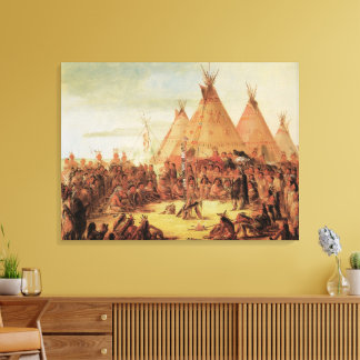 Lienzo Indios vintage, Consejo de guerra sioux de Catlin