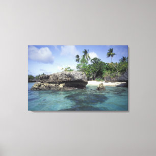 Lienzo Indonesia. Formaciones rocosas a lo largo de la co