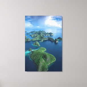 Lienzo Indonesia, Papua Occidental. Vista aérea de Raja A