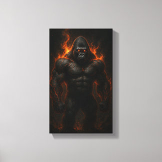 Lienzo Inferno Gorilla: Unleash the Beast Within