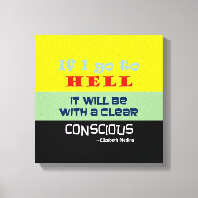 Lienzo Infierno consciente ~ 12x12 1,5" Grueso (Anverso)