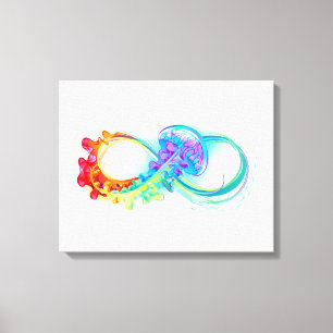 Lienzo Infinidad con las medusas del arcoiris