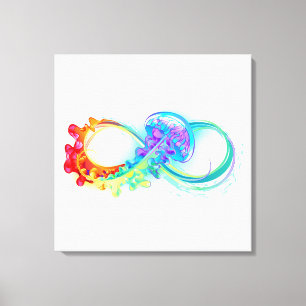 Lienzo Infinidad con las medusas del arcoiris