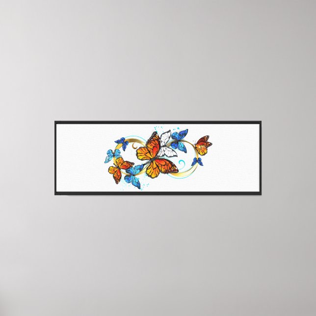 Lienzo Infinidad de Mariposas Monarca (Anverso)