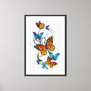 Lienzo Infinidad de Mariposas Monarca