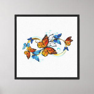 Lienzo Infinidad de Mariposas Monarca