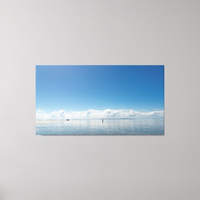 Lienzo Infinite Horizon: Minimalist Seascape at Acupe Coa (Anverso)