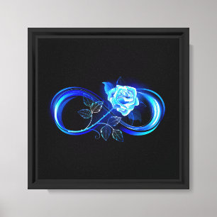 Lienzo Infinito brillante con rosa azul