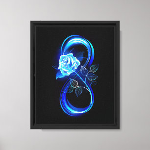 Lienzo Infinito brillante con rosa azul