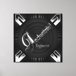 Lienzo Ingeniero industrial Deco Flare