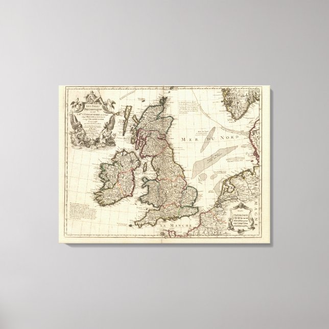 Lienzo Inglaterra, Escocia, Europa (Anverso)