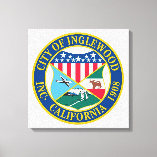 Lienzo Inglewood California City Seal (Anverso)