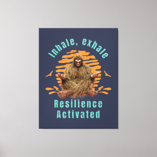 Lienzo Inhala, Exhala Resiliencia Activada Bigfoot