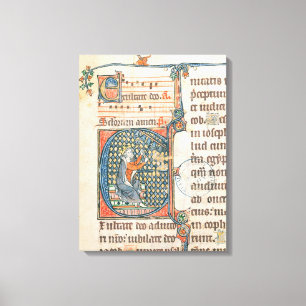 Lienzo Inicial de Historiated que representa jugar de rey