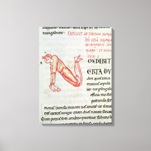 Lienzo Inicial 'N de Historiated