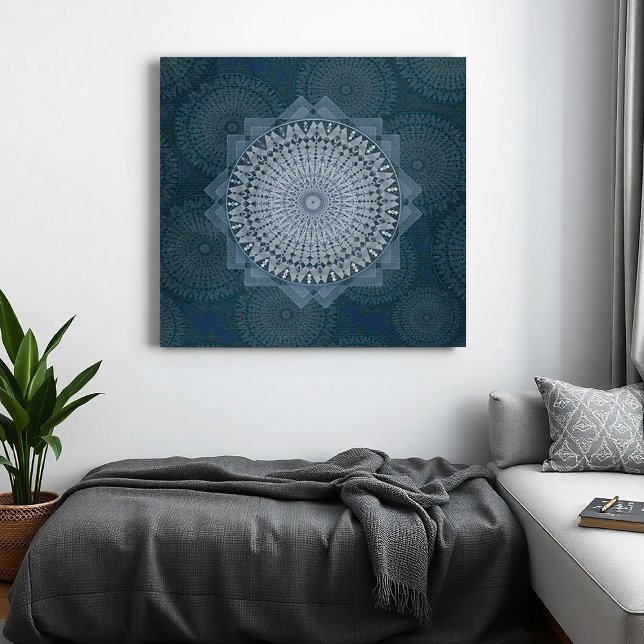 Lienzo Inicio del círculo azul de masas (Subido por el creador)