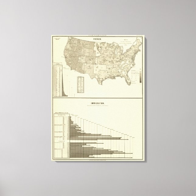 Lienzo Inmigración francesa (Anverso)