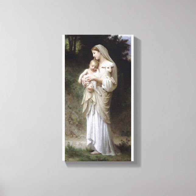 Lienzo Innocencia Madona Baby Lamb bouguereau (Anverso)