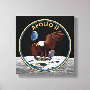 Lienzo Insignia de la misión lunar Apolo 11 de la NASA