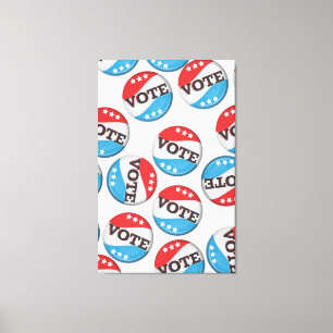 Lienzo Insignia retro de voto