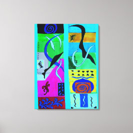 Lienzo Inspiración abstracta azul moderna de Matisse