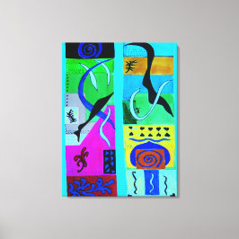 Lienzo Inspiración abstracta azul moderna de Matisse