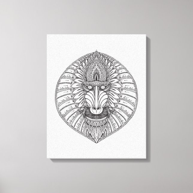 Lienzo Inspiración de Baboon Face 6 (Anverso)