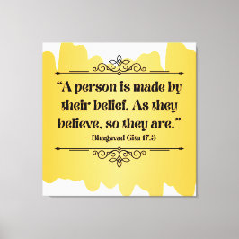 Lienzo Inspiración de la cita de Bhagavad Gita Minimalist