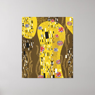 Lienzo Inspiración del Klimt en el patrón oro Art Nouveau