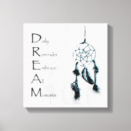 Lienzo Inspiradora y poderosa afirmación de Dream Catcher