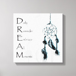 Lienzo Inspiradora y poderosa afirmación de Dream Catcher