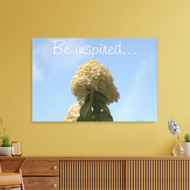 Lienzo Inspirarse Hydrangea Blue Sky Canvas (Insitu (Sala de estar))