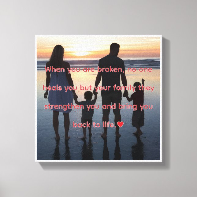 Lienzo Inspirational Family Quote Canvas (Anverso)