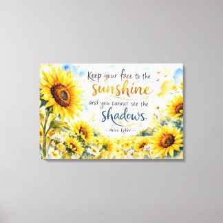 Lienzo Inspirational Sunflowers – Watercolor Sunflower
