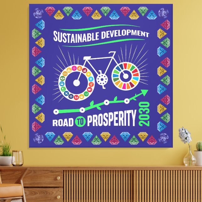 Lienzo Inspire Change & Sustainability Goals Elegant Art (Insitu (Sala de estar))